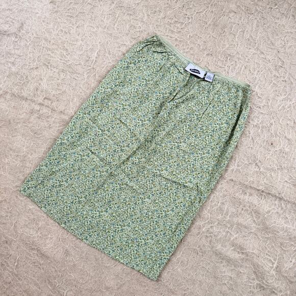 Old Navy Dresses & Skirts - Y2K Old Navy Sage Green Floral Midi Skirt – Size Small